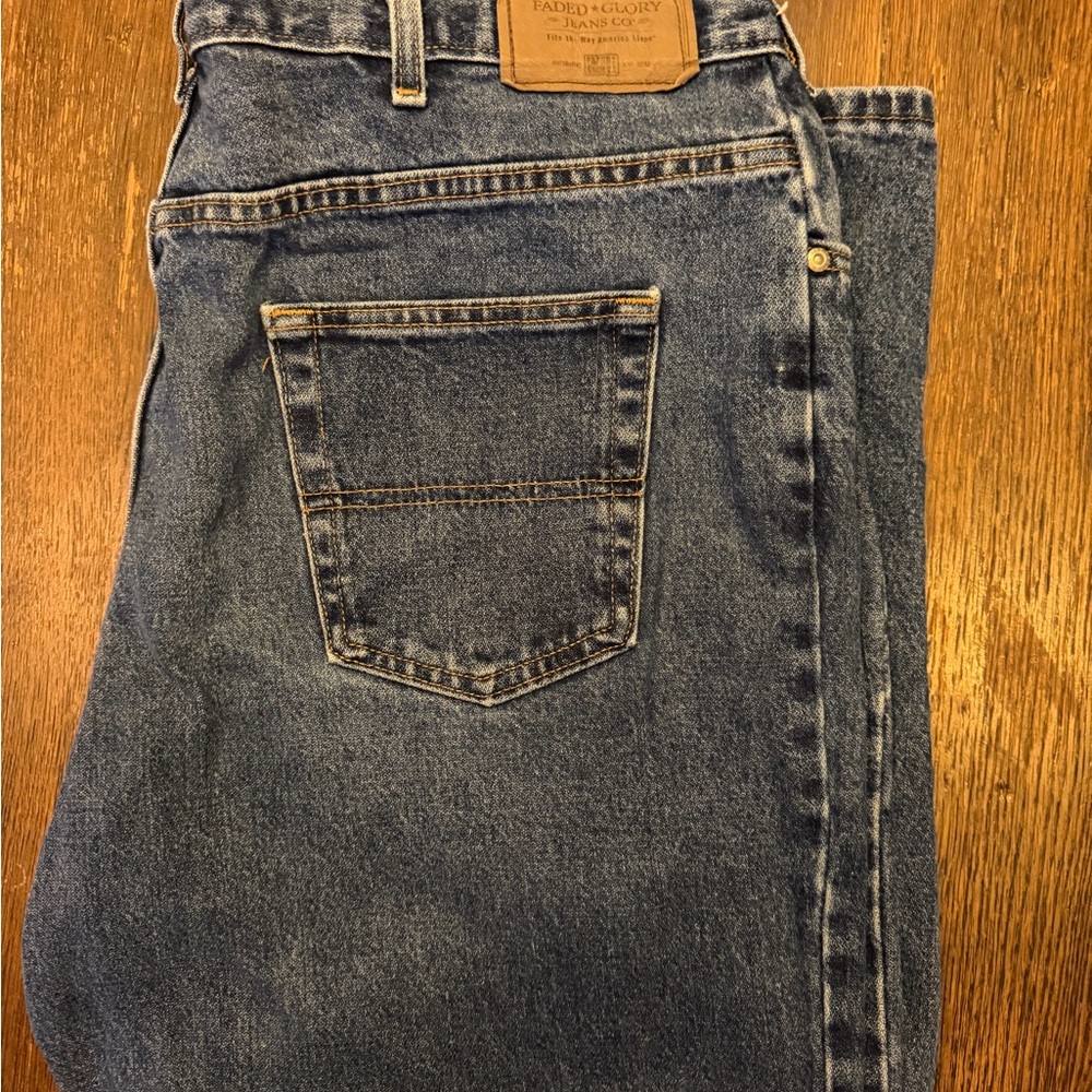 Faded Glory Men's Relaxed Blue Jeans